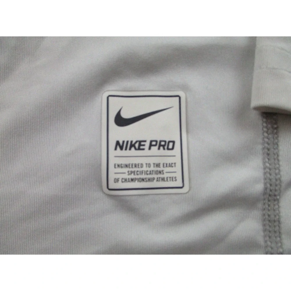 Nike Pro Shirt Mens XL Fitted White Long Sleeve Dri-Fit Training Gym Performance